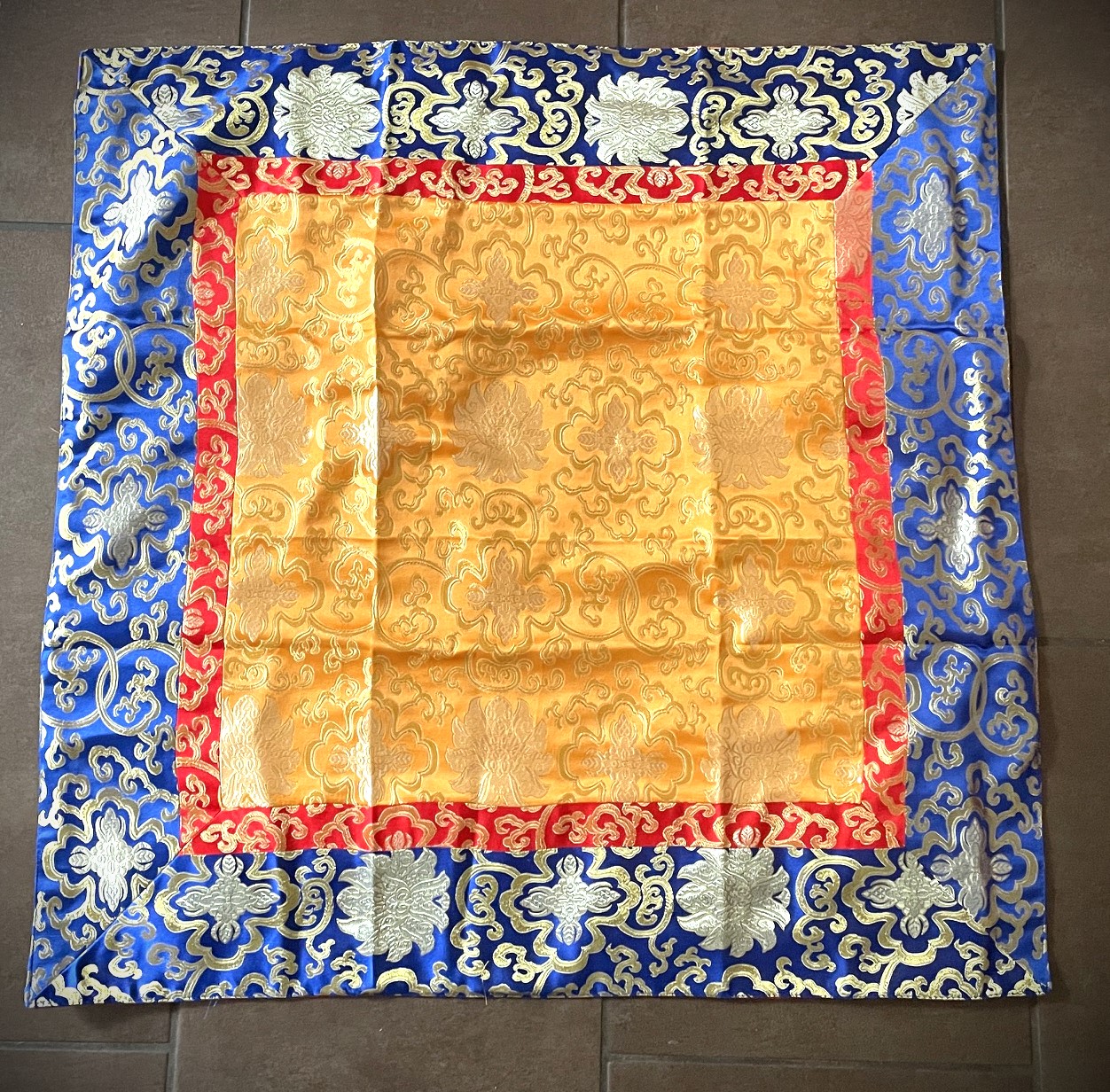 Altardecke groß, blau-rot-orange