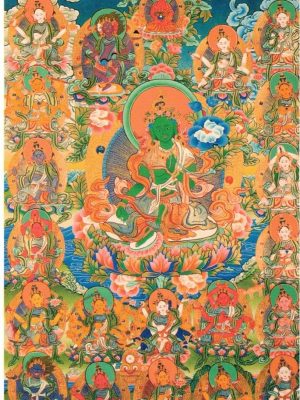 Grüne Tara Mandala Postkarte
