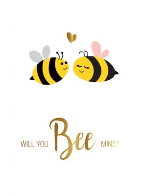Folding card Will you Bee mine