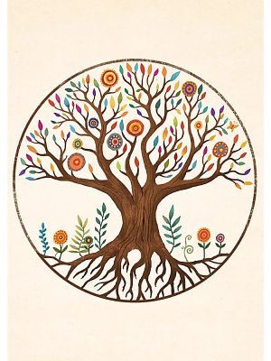 Postkarte Baum des Lebens