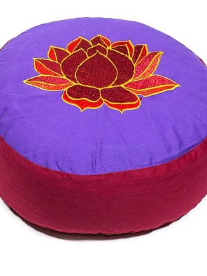Meditationskissen Lotus violett/rot/orange