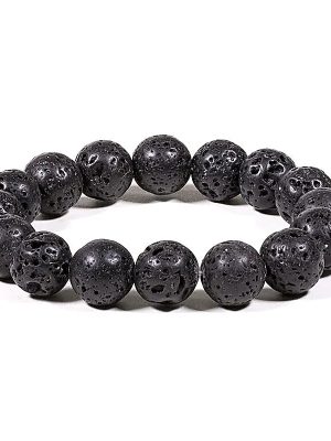 Armband Lavastein - elastisch