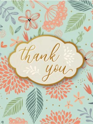 Thank you folding card