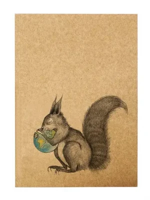 Notebook, Blankbook [recycled paper] - Squirrel World"> <span class=