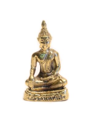 Statue mini Shakyamuni mit Mantra Messing