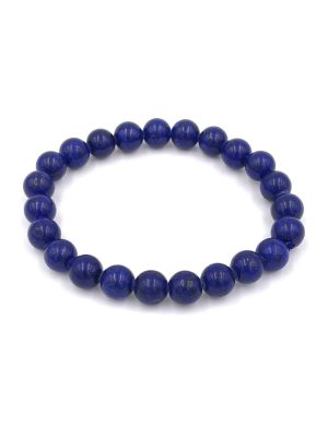 Bracelet hand mala made from 23 lapis lazuli beads"> <span class=