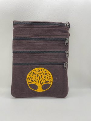 Shoulder bag tree of life, brown"> <span class=