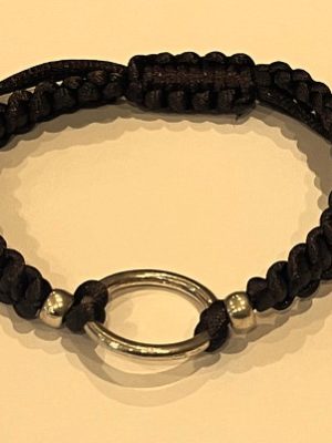 Tibetisches Armband "Hoop" geflochten, dunkelbraun