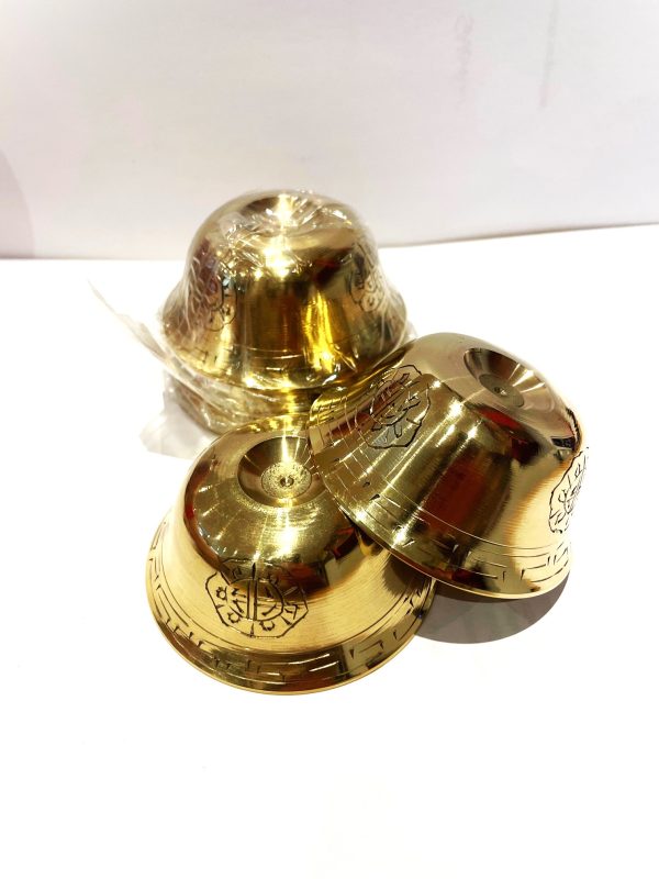 Opferschalen-Set 6,5 cm, Messing mit Ornamenten