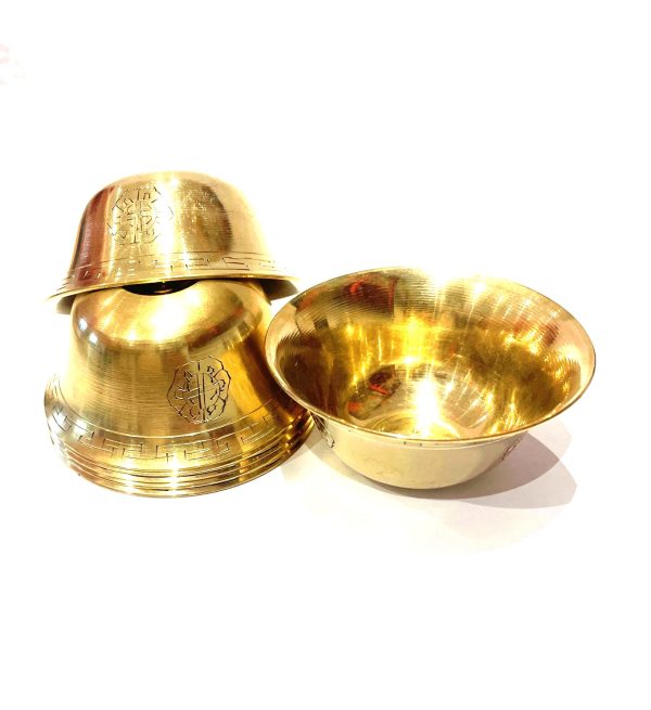 Opferschalen-Set 7,5cm, Messing mit Ornamenaten