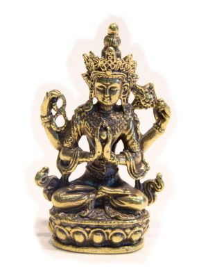 Lokeshvara Statue Messing 6cm