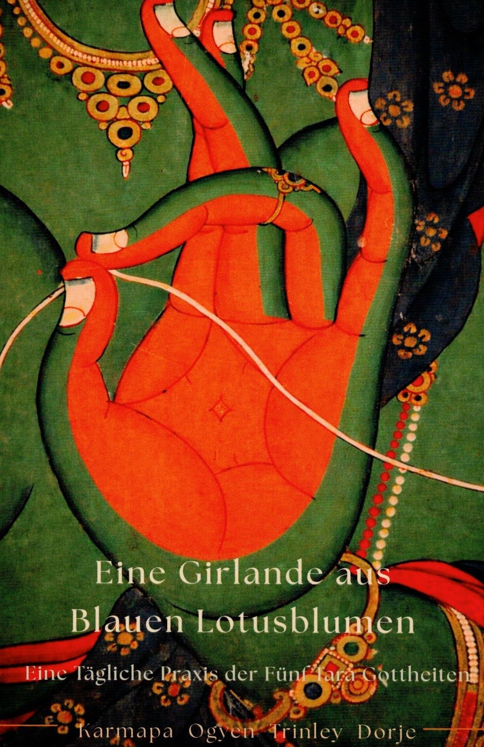 Eine Girlande aus Blauen Lotusblumen